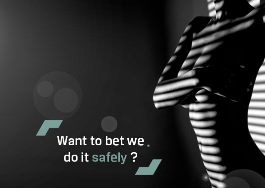 This is a female silhouette that represents the slogan of RDS' Safety part "Want to bet we do it safely?"