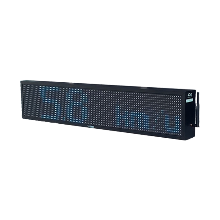 Dit is een XL kleurendisplay van RDS Weighing & Safety dat gecombineerd wordt met een anemometer