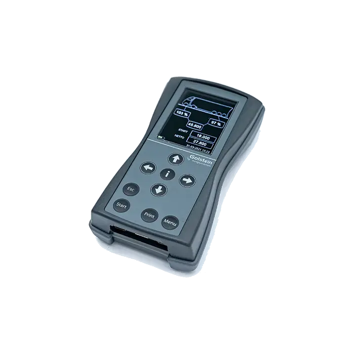 This is a product photo of the Golstein axle load weighing system.