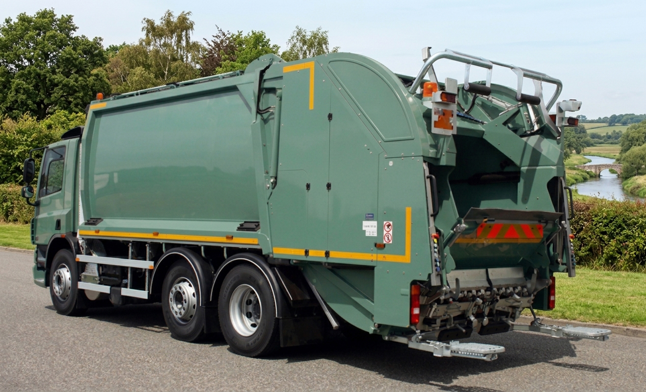 Dit is een totaalweegsysteem van RDS Weighing & Safety op een kraakwagen