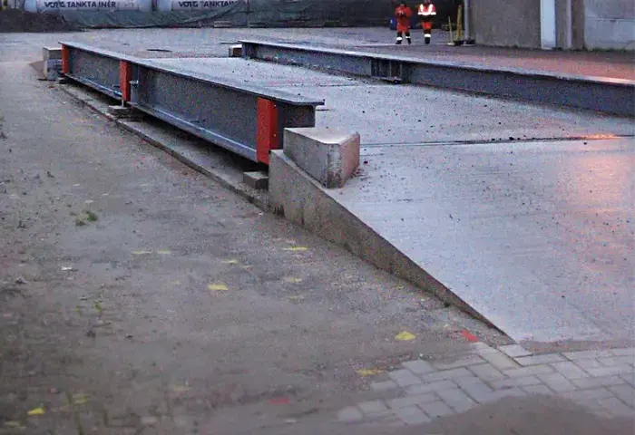 This is an installed MBO above-ground weighbridge.