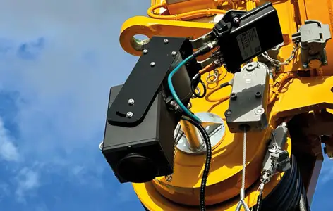 This is a photo of a mounted digital camera on a mobile crane by RDS Weighing & Safety.