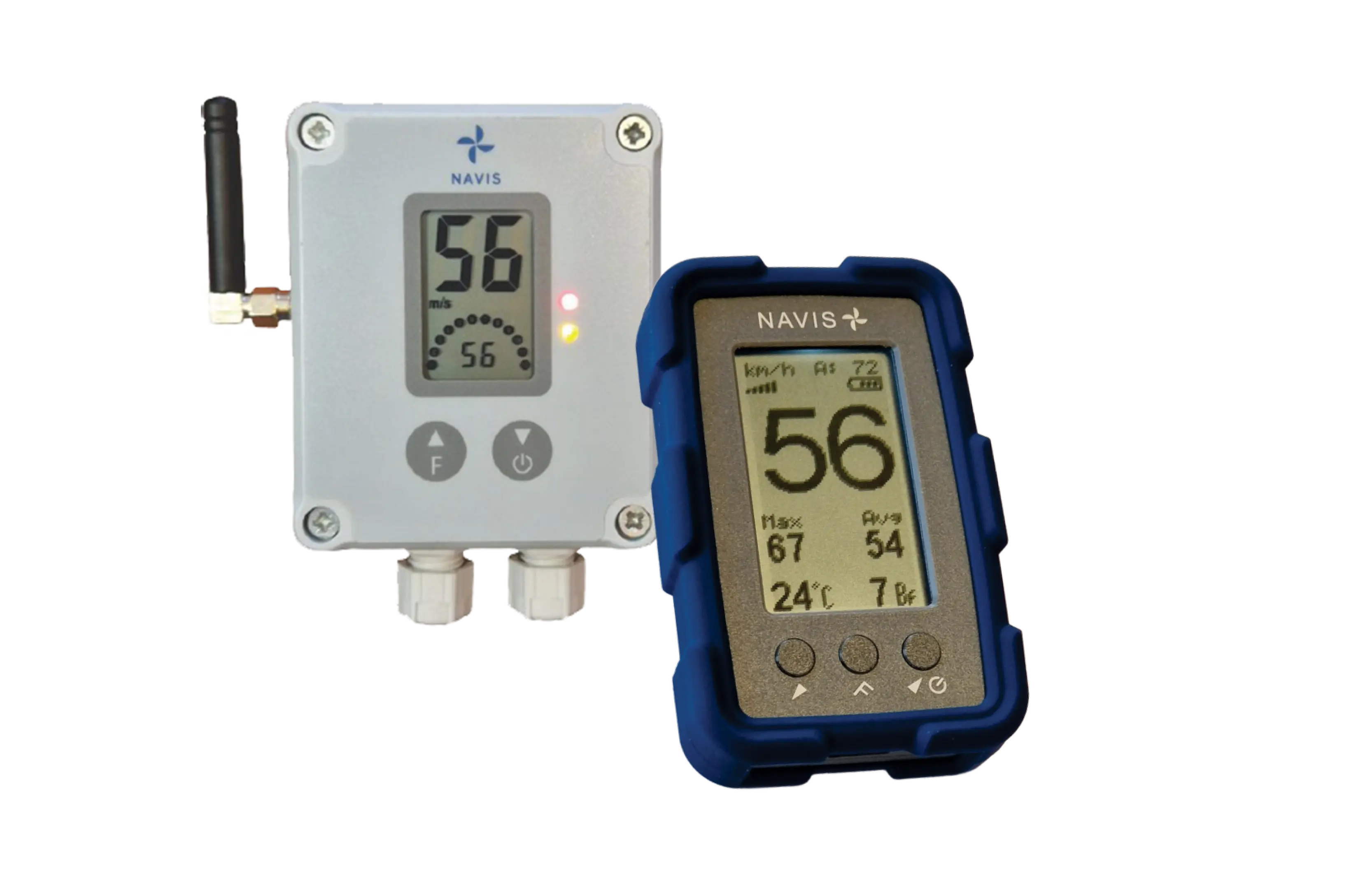 Ceci sont les anémomètres W210 et WR4-WP de RDS Weighing & Safety