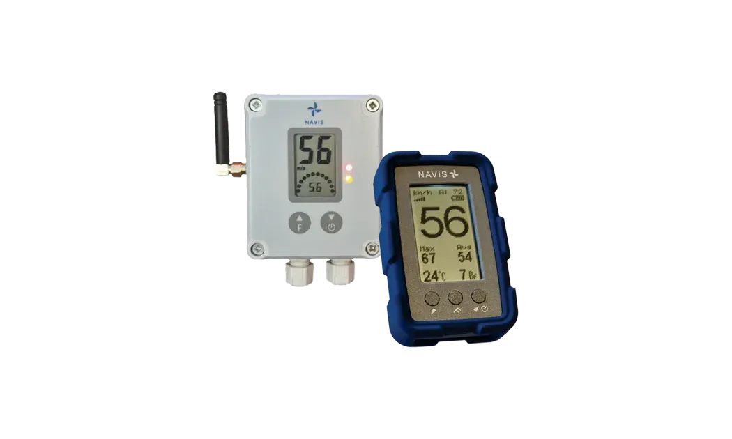 Dit is een productfoto van de RDS Weighing & Safety anemometers W210 en WR4