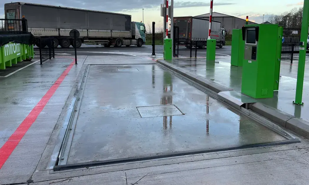 This is a weighbridge on a recycle park in Belgium by RDS Weighing & Safety