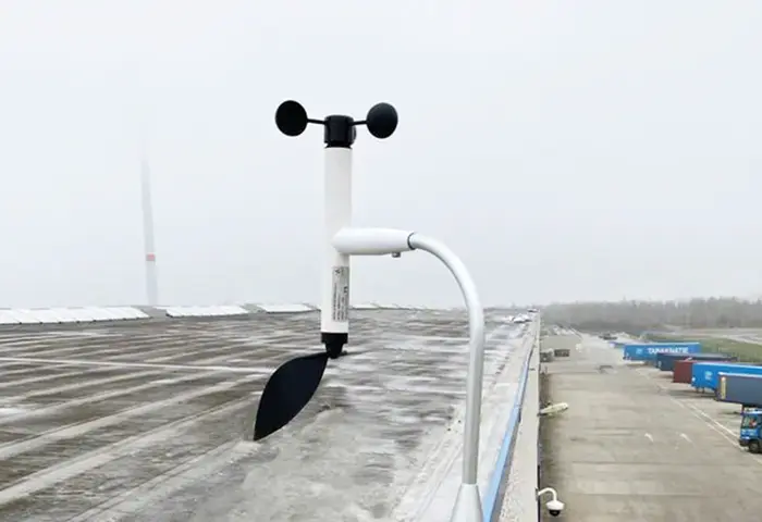 Dit is een anemometer in werking