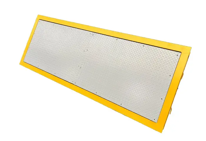 This is an axle weigher of RDS with a yellow frame