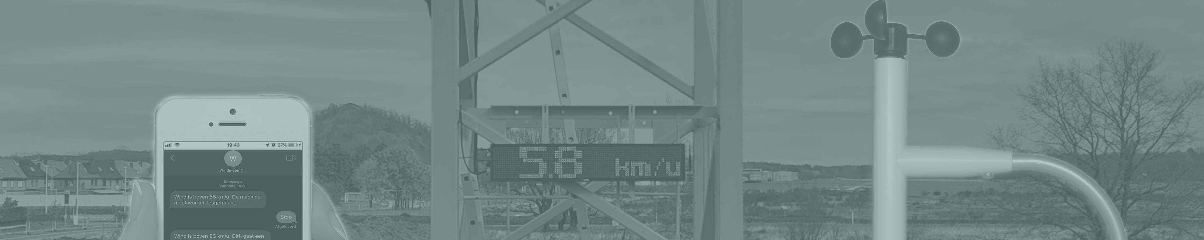 Dit is het RDS XL windmeterdisplay